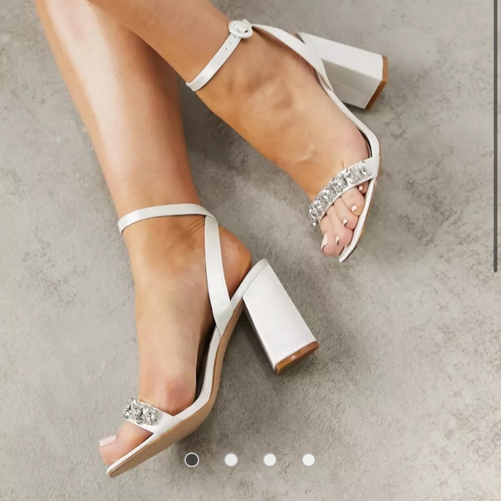ASOS Ivory satin heels